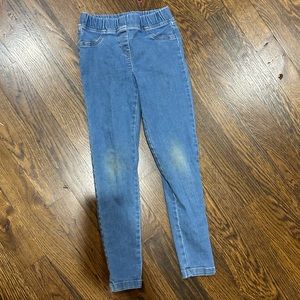Hanna andersson stretch elastic waist denim skinny jeans size 8 girls euc